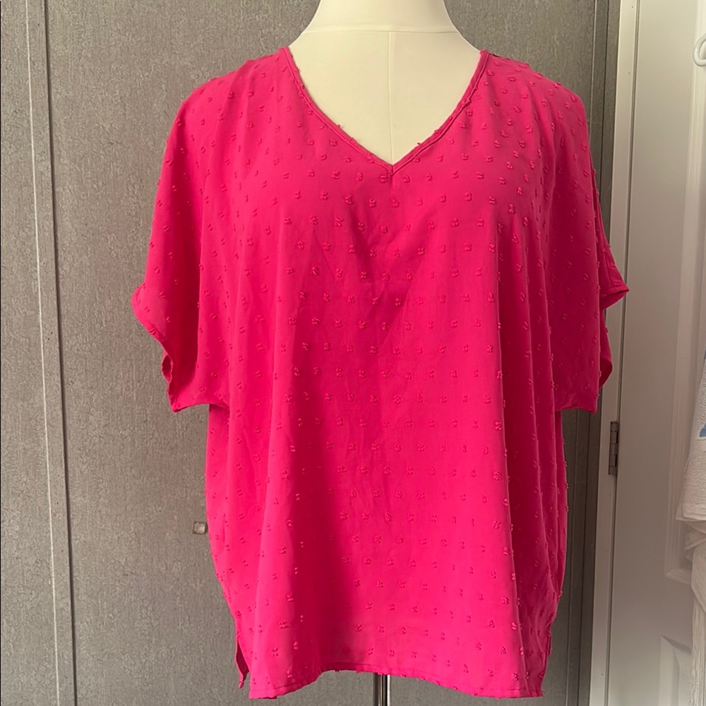 Chic Pink Blouse with Elegant Design